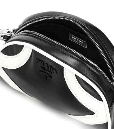 Shop Prada Bowling Leather Shoulder Bag In Black
