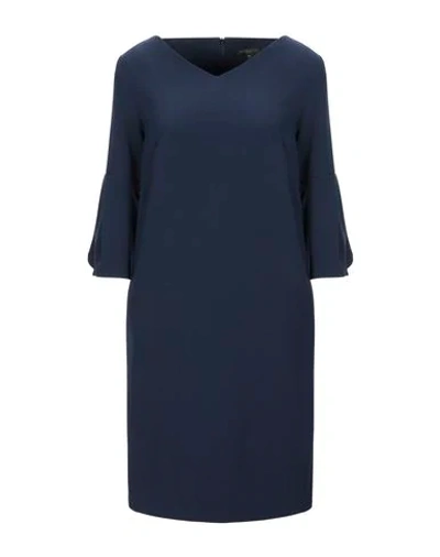 Shop Antonelli Woman Mini Dress Midnight Blue Size 10 Polyester, Elastane
