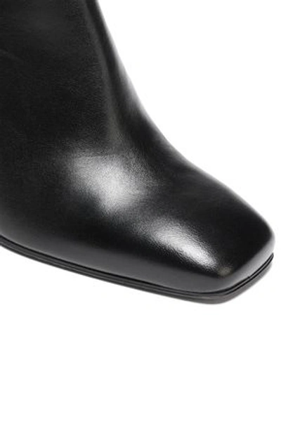 Shop Stuart Weitzman Leather Ankle Boots In Black