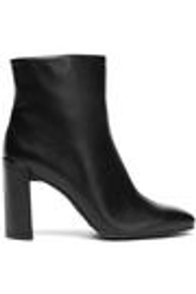Shop Stuart Weitzman Leather Ankle Boots In Black