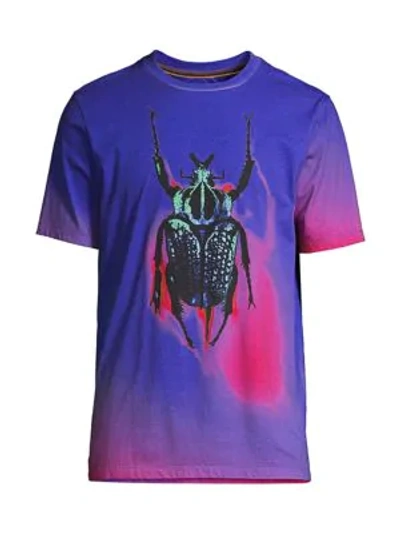 Shop Paul Smith Degrade Beetle T-shirt In Blue