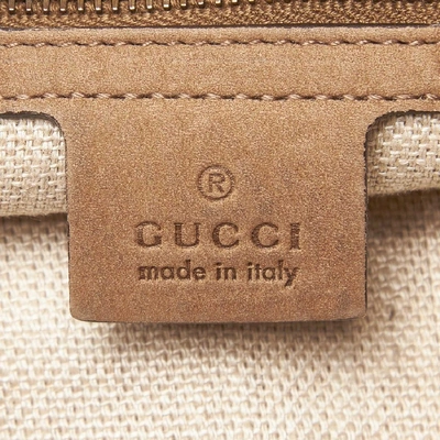 Pre-owned Gucci Nubuck Twice Handbag In Neutrals