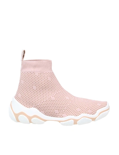 Shop Red Valentino Glam Run Sneakers In Pink Color Knit