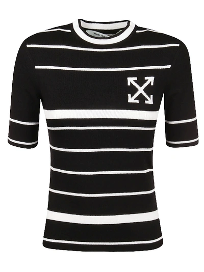 Shop Off-white T-shirt Knit Basic Arrow In Black No Color