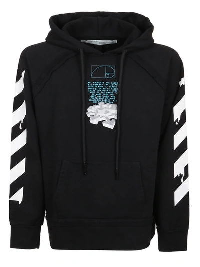Shop Off-white Dripping Arrows Incomp Hoodie In Black Whit