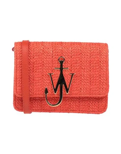 Shop Jw Anderson Woman Handbag Orange Size - Textile Fibers, Soft Leather