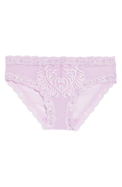 Shop Natori Feathers Hipster Briefs In Hyacinth/ Violet Glow