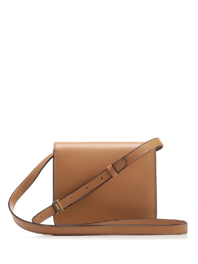 Shop Fendi Ff Karligraphy Shoulder Bag In Beige