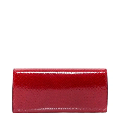 Shop Gucci Gg Marmont Clutch Bag In Red