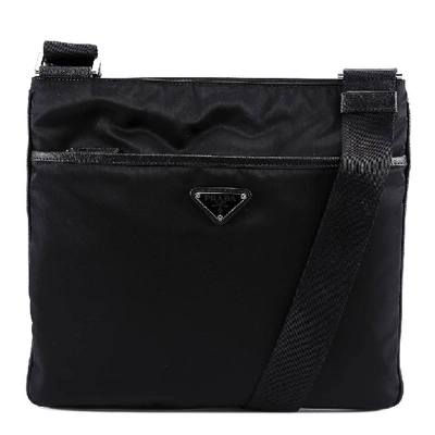 Shop Prada Bandoliera Messenger Bag In Black