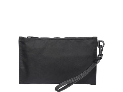 Shop Versace Medusa Detail Clutch Bag In Black