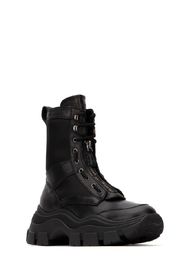 chunky sole combat boots prada