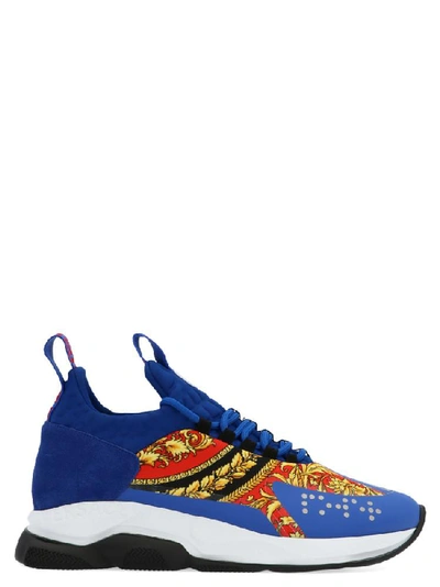 Shop Versace Chain Reaction Barocco Print Sneakers In Multi