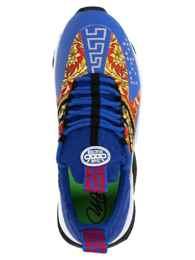 Shop Versace Chain Reaction Barocco Print Sneakers In Multi