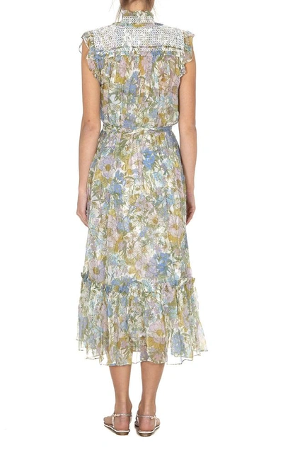 Shop Zimmermann Super Eight Sleeveless Midi Dress In Multi