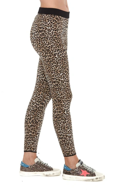 Shop Michael Michael Kors Leopard Print Mid Rise Leggings In Multi