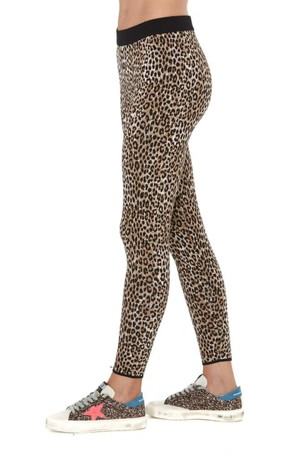 Shop Michael Michael Kors Leopard Print Mid Rise Leggings In Multi