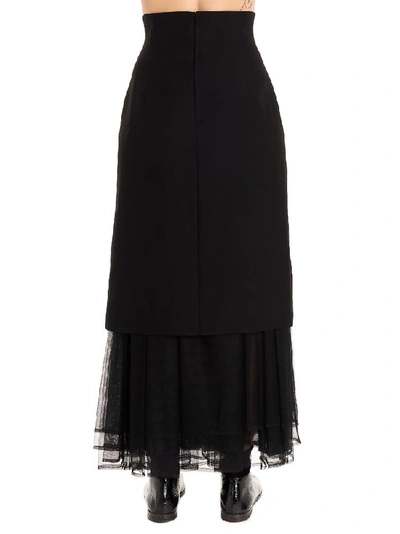 Shop Comme Des Garçons X Noir Kei Ninomiya Layered Skirt In Black