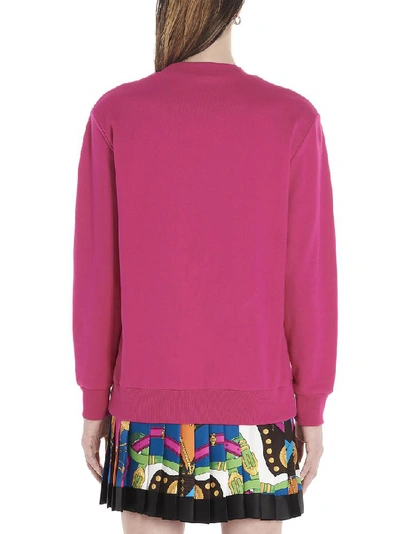 Shop Versace Logo Sweatshirt In Pink