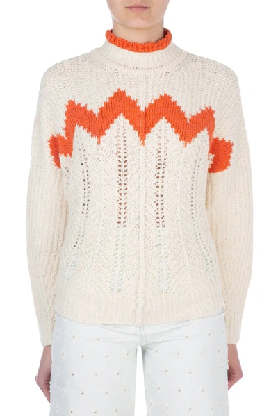 Shop Isabel Marant Bell Cable Knit Sweater In Multi
