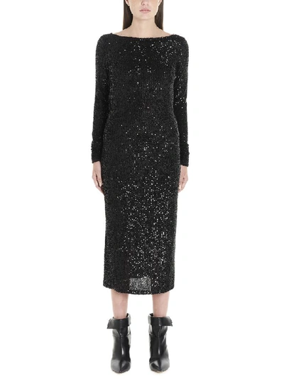 Shop In The Mood For Love Sequinned Open Back Dress In Black