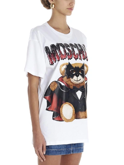 Shop Moschino Bat Teddy Printed T In White