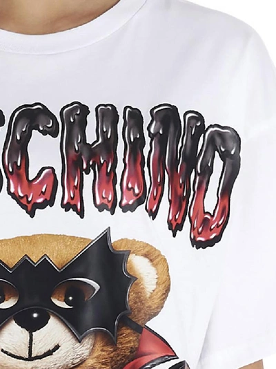 Shop Moschino Bat Teddy Printed T In White