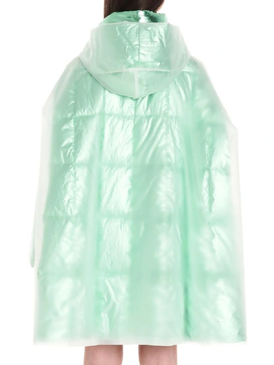 Shop Ienki Ienki Pyramide Iridescent Quilted Hooded Raincoat In Green