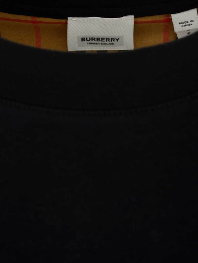 Shop Burberry Check Panelled Sleeves T-shirt In Multi