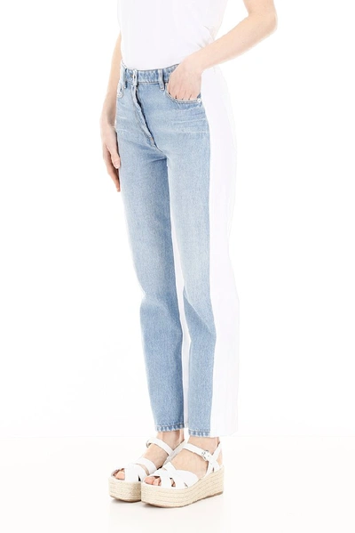 Shop Kenzo Tiger Patch Contrast Straight Leg Jeans In Multi