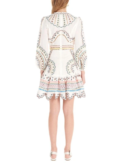 Shop Zimmermann Peggy Short Dress In Multi