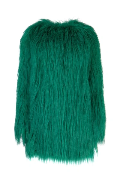 Shop Prada Furry Mid In Green