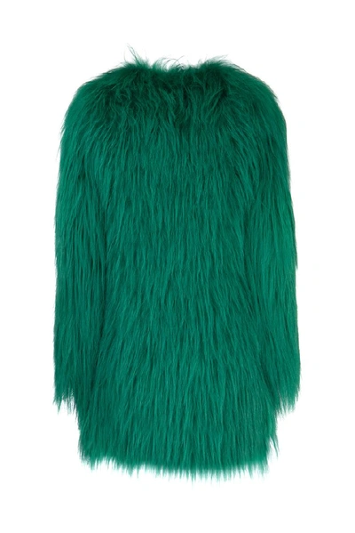 Shop Prada Furry Mid In Green