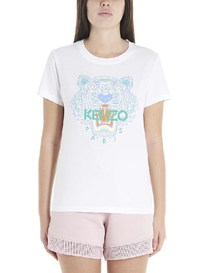 Shop Kenzo Tiger Printed T In White