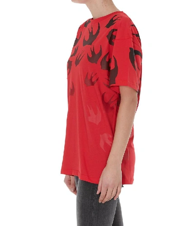 Shop Mcq By Alexander Mcqueen Mcq Alexander Mcqueen Swallow Printed T In Red