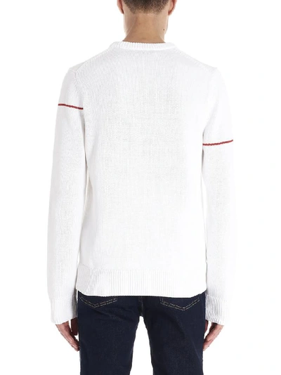 Shop Givenchy Intarsia Logo Knitted Jumper In White