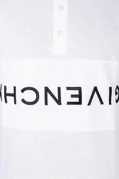 Shop Givenchy Logo Print Polo Shirt In White