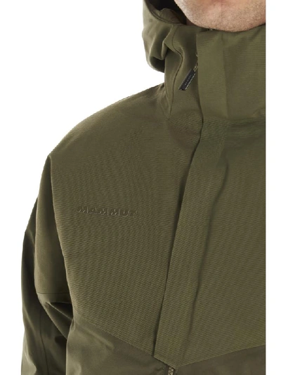 Shop Mammut Delta X Thermo Hooded Technical Parka In Green