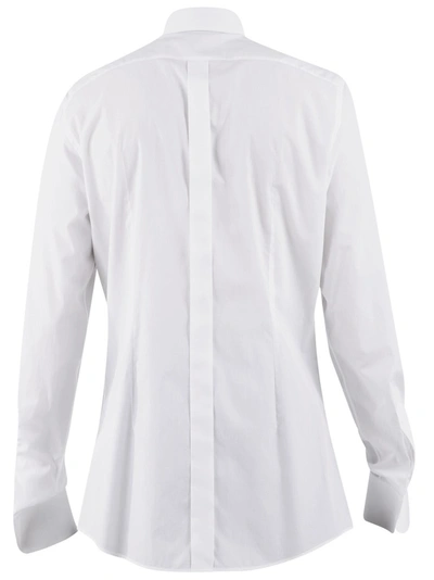 Shop Dolce & Gabbana Slim Tuxedo Shirt In White