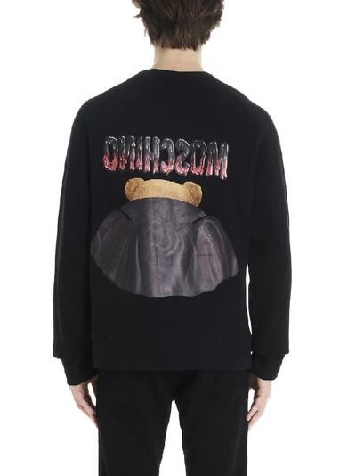 Shop Moschino Bat Teddy Printed Sweater In Black