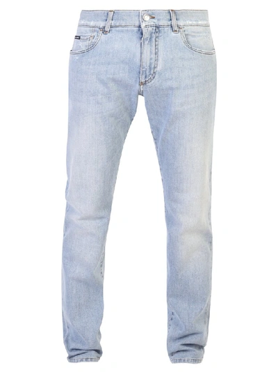 Shop Dolce & Gabbana Straight Fit Jeans In Blue