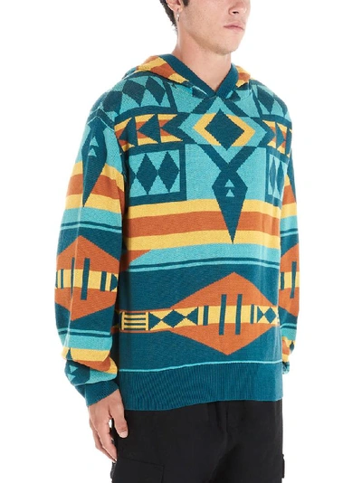 Shop Just Don Patterned Hoodie In Multi