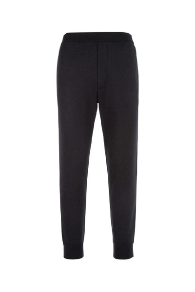 Shop Prada Tapered Logo Track Pants In Black