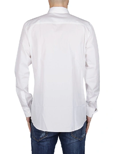 Shop Givenchy Logo Embroidered Shirt In White