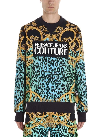 Shop Versace Jeans Couture Mixed Printed Sweatshirt In Multi