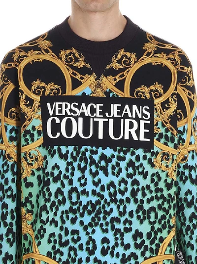 Shop Versace Jeans Couture Mixed Printed Sweatshirt In Multi