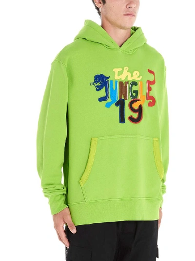 Shop Just Don The Jungle Embroidered Hoodie In Green