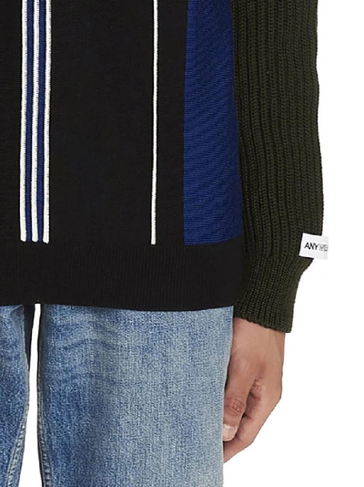 Shop Martine Rose Panelled Stripe Detail Jacket In Multi