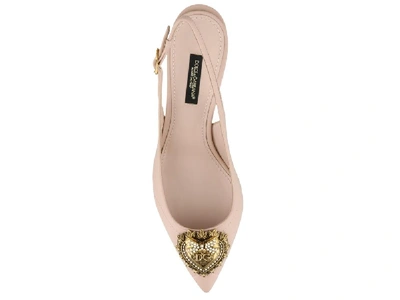 Shop Dolce & Gabbana Devotion Slingback Pumps In Pink