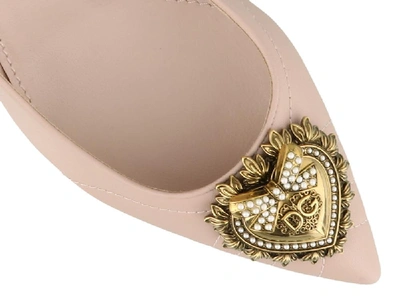 Shop Dolce & Gabbana Devotion Slingback Pumps In Pink